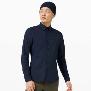 Lululemon Men's Down to the Wire Slim Fit Long Sleeve - Navy